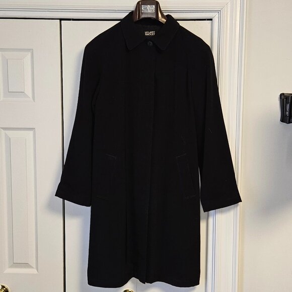 Hilary Radley Black Twill Coat – Size 8 - Picture 1 of 6